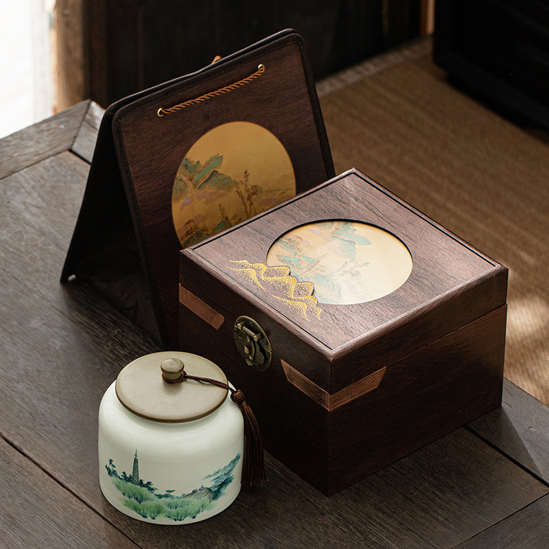 HỘP TRÀ QUÀ TẶNG HŨ HOA QUÂN SƠN