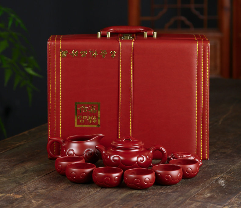 Bộ Ấm Chén Chu Sa Phỏng Cổ Như Ý