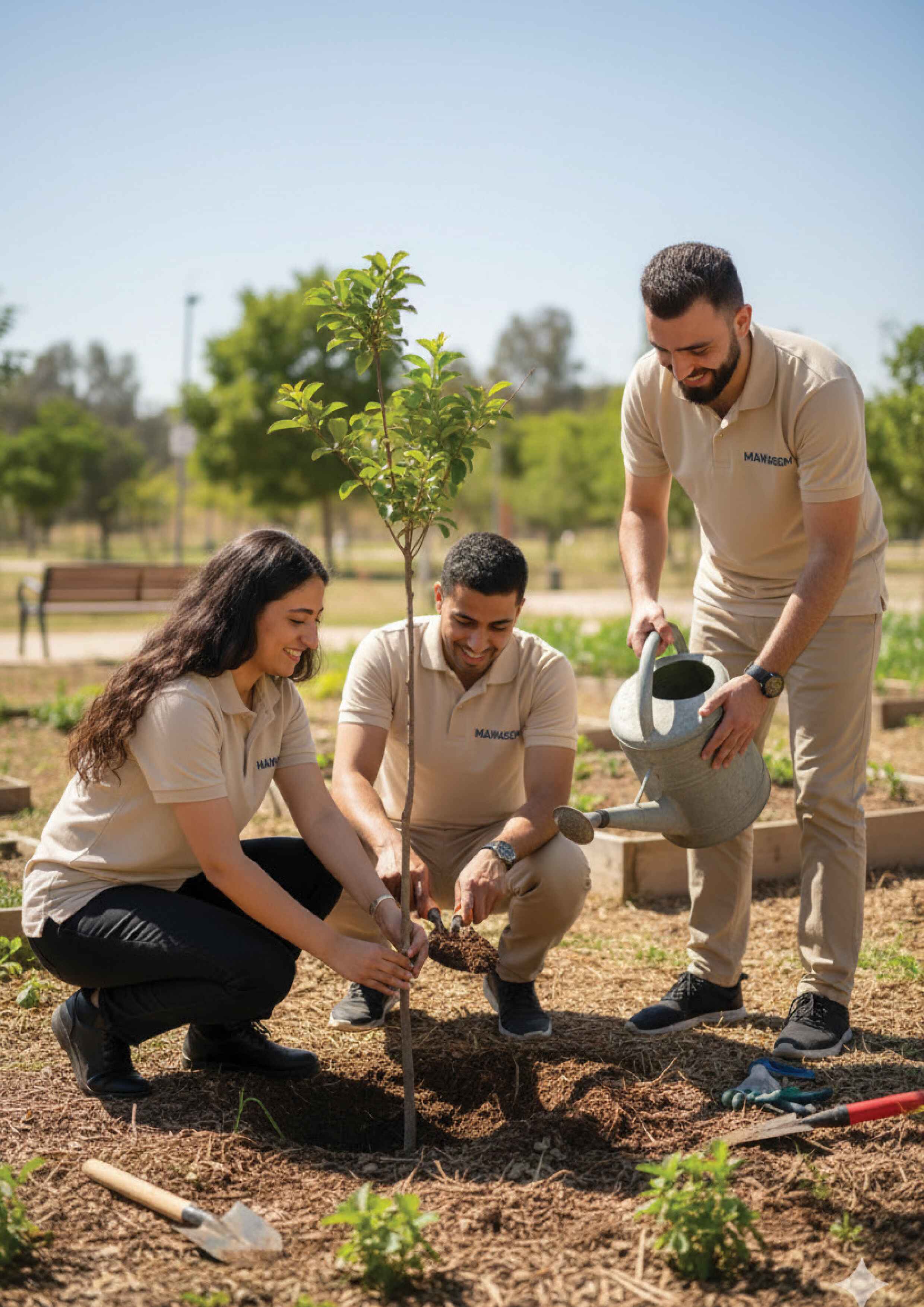 Tree planting volunteer activity