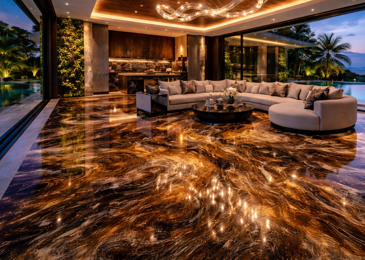 Metallic Epoxy & Liquid Stone