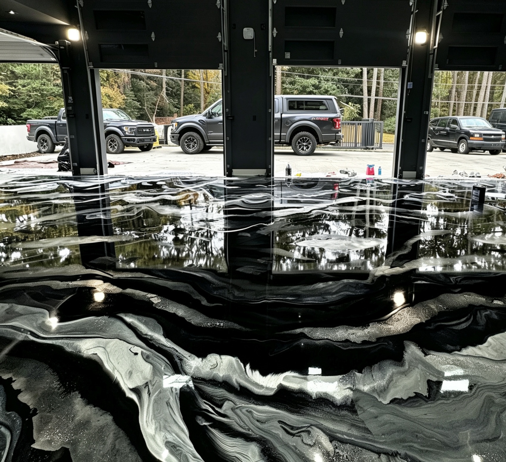 Luxury seamless resin surfaces