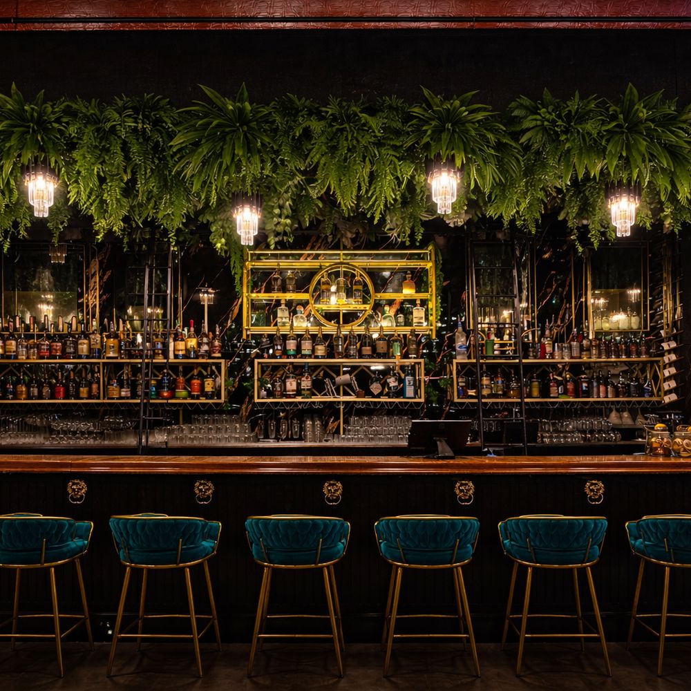Alibi speakeasy interior ambiance