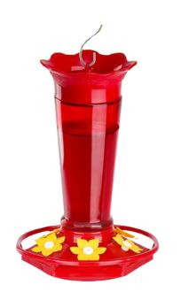 Glass Feeder Deluxe
Features a red glass container for added hummingbird attraction without using red dyes!