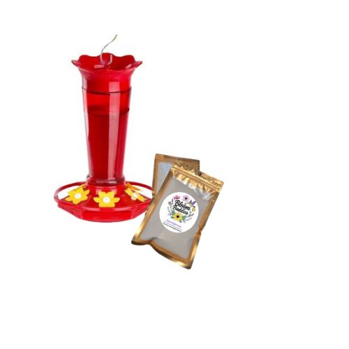 Hummingbird Feeder Set
2- Flight Fuel Nectar Packs
1- Deluxe Glass Feeder