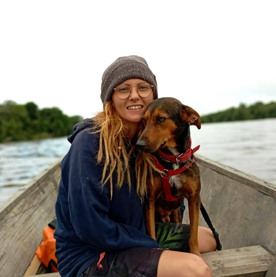 Marie Droguet avec son chien