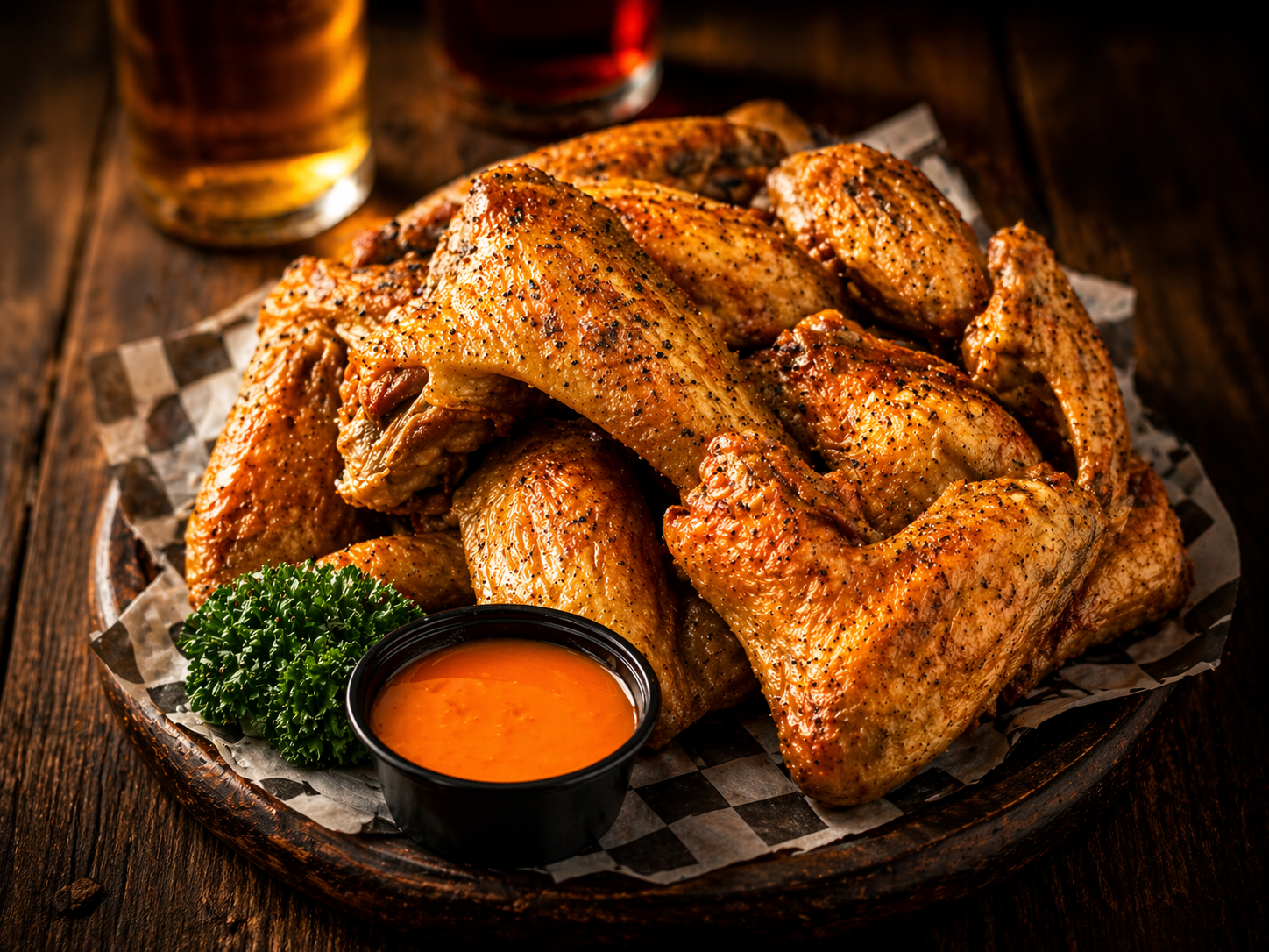 Crispy Wings at Happy's Eatery