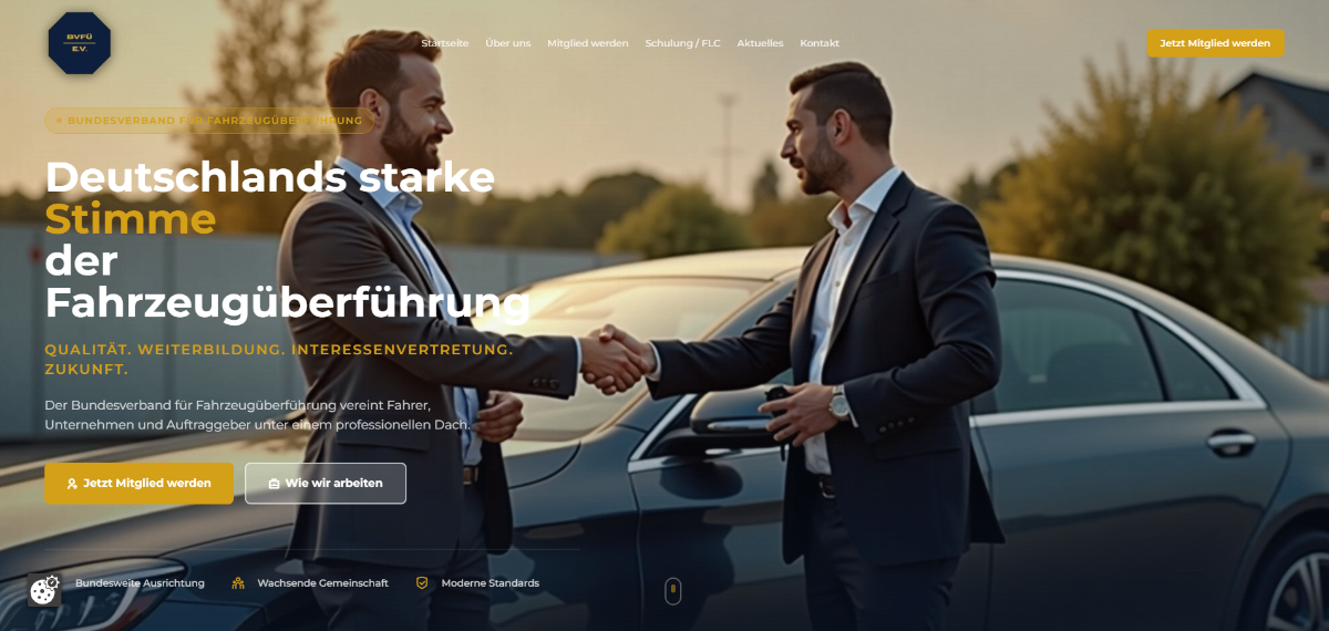 BVFÜ e.V. – Website Referenz BVFÜ e.V. Website Vorschau