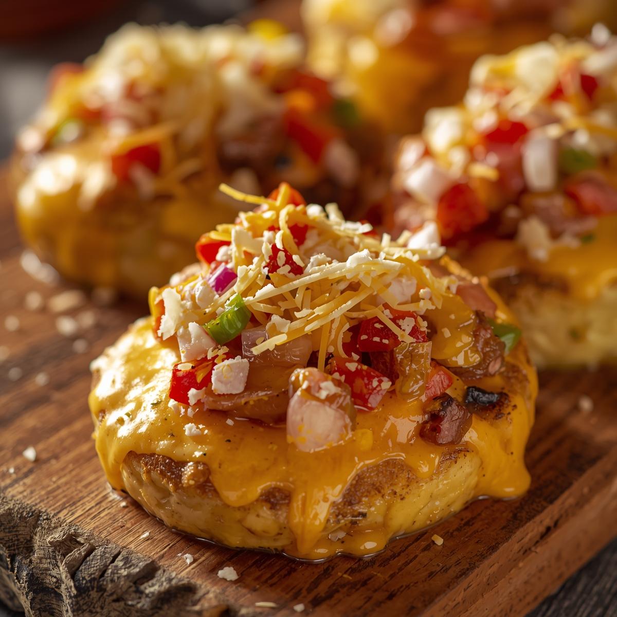 Tostones con Queso Cheddar y Parmesano (x 6u.)