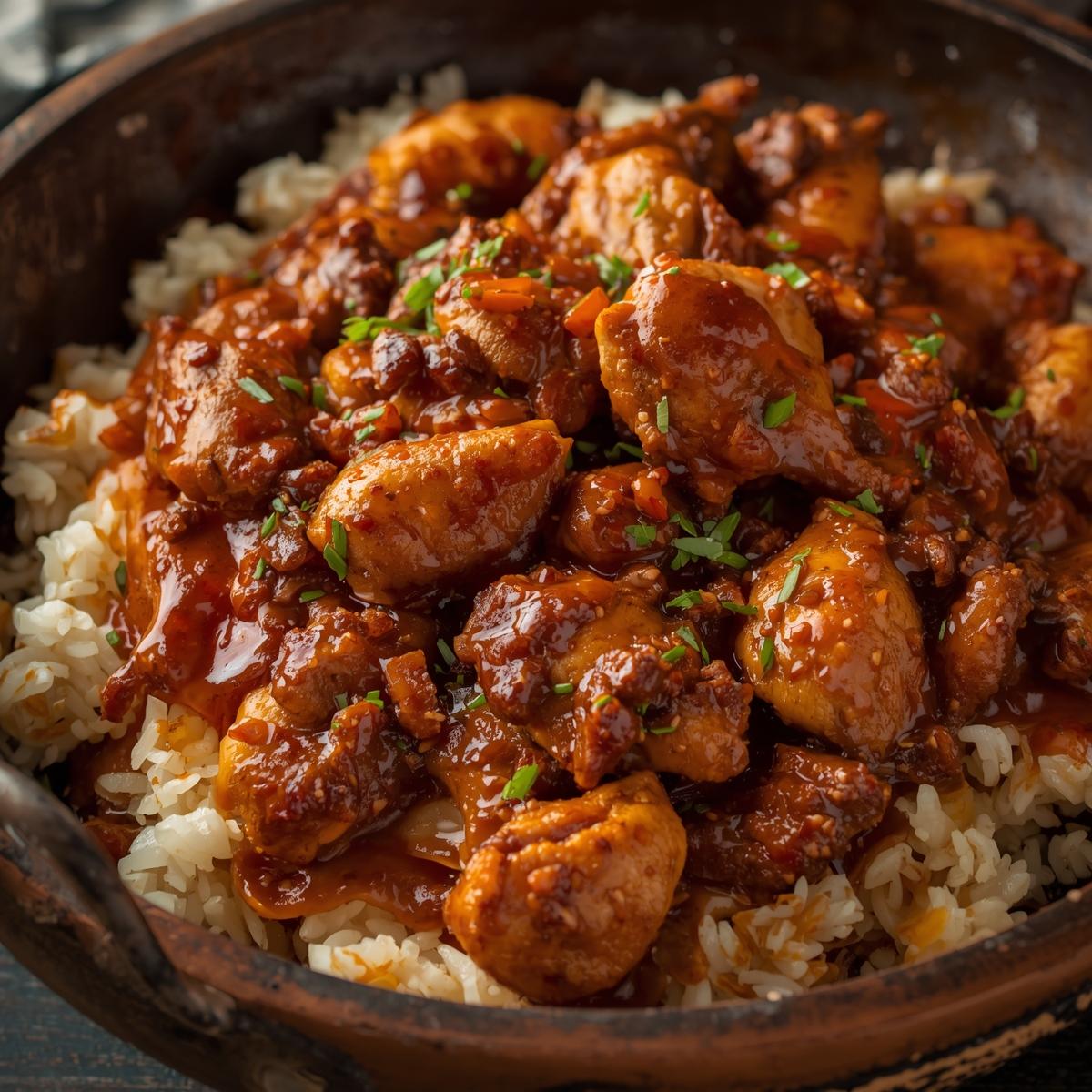 Wok Caribeño con Pollo