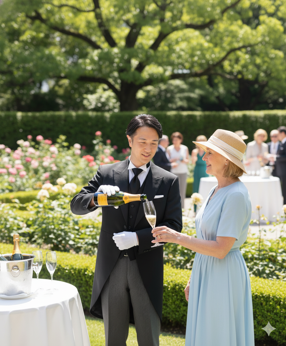 おもてなしの心を体現する執事