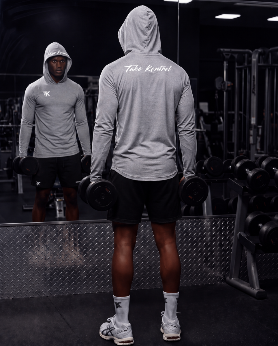 Zero Excuses Long Sleeve Hoodie — Grey