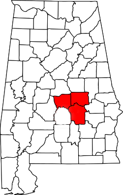 Service Area Map - Autauga, Elmore & Montgomery Counties