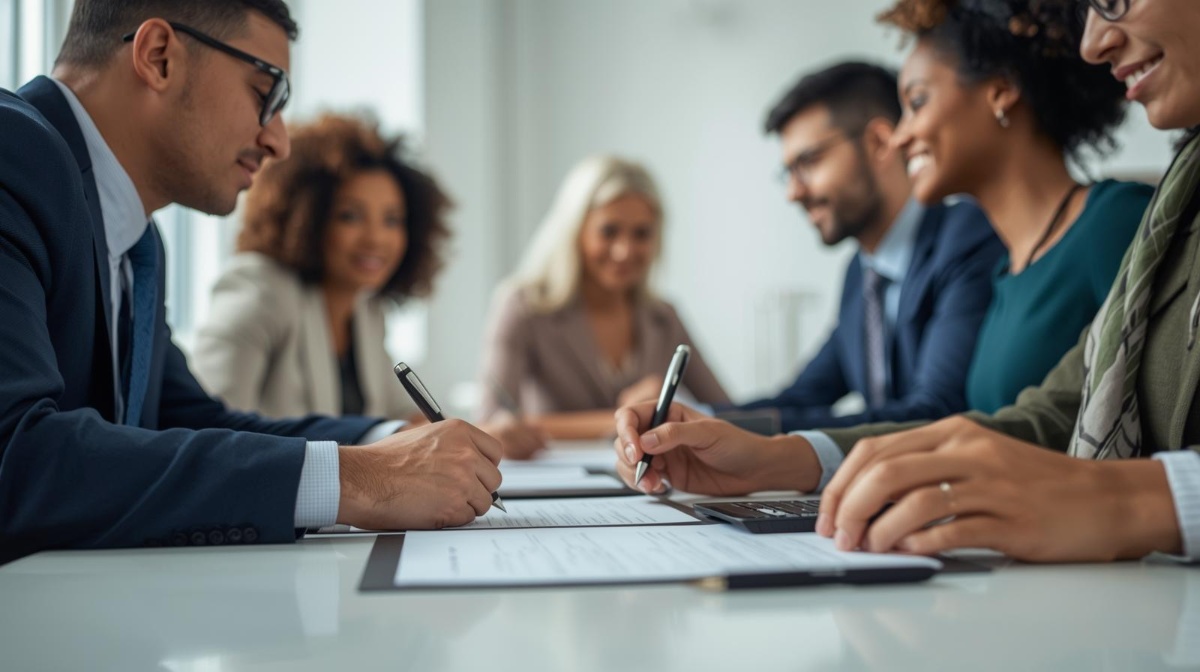 Professional notary workspace