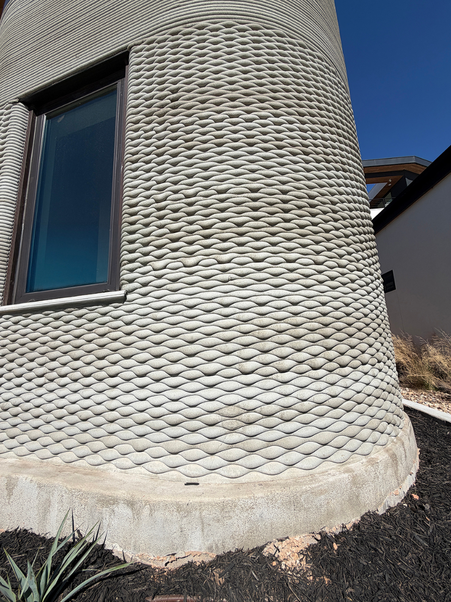 3D printed concrete curved wall