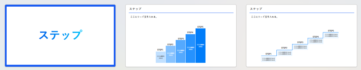 ステップテンプレートプレビュー