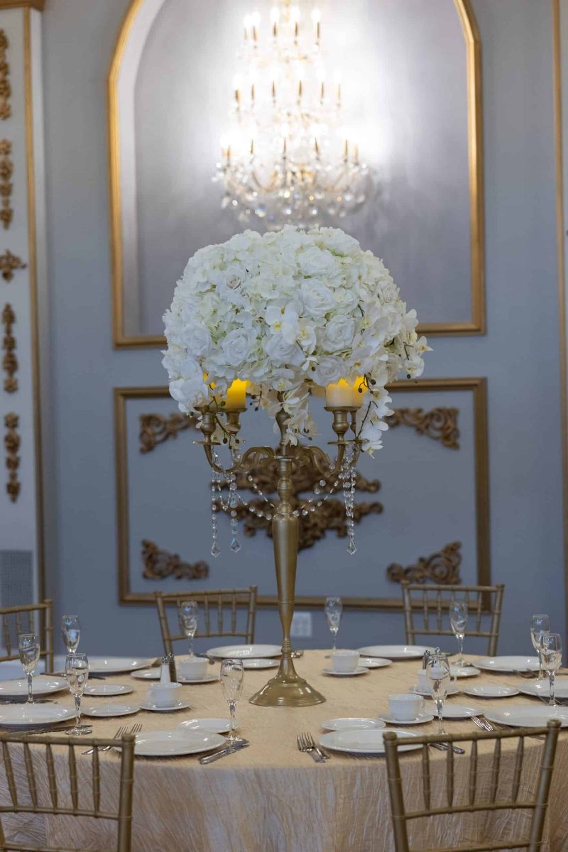 Cascade on Gold Candelabra