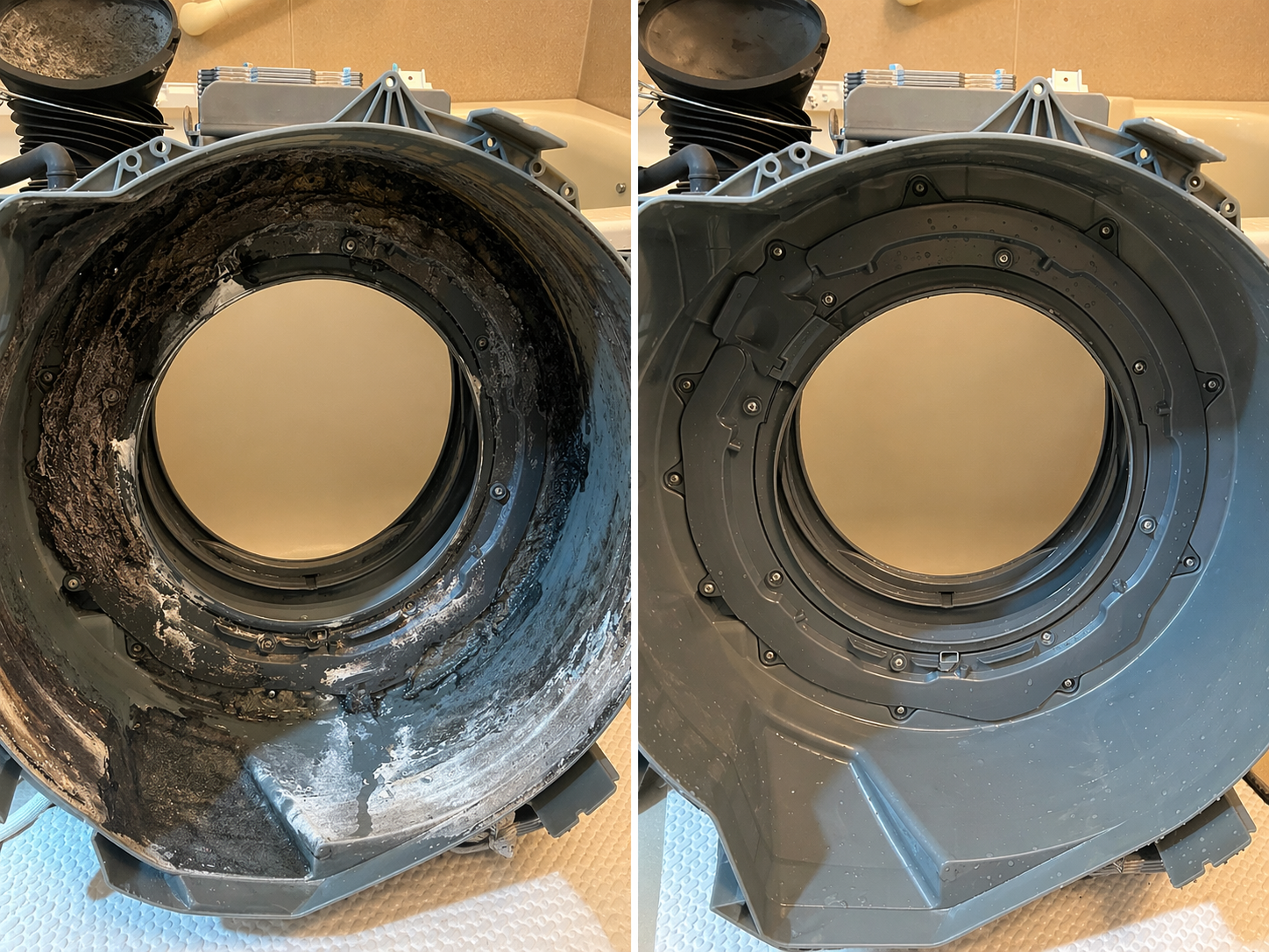 乾燥機能付き洗濯機クリーニング 施工後