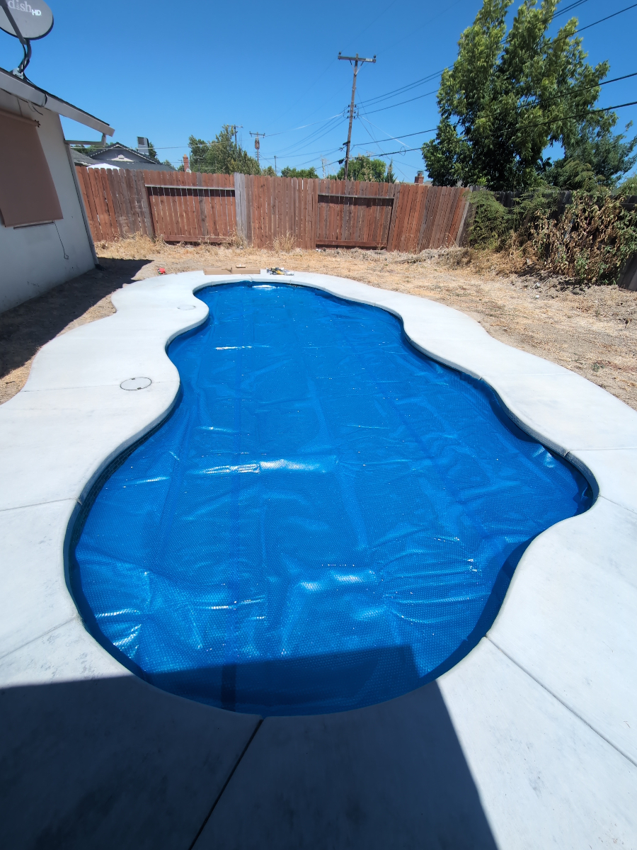 Family pool ready for summer