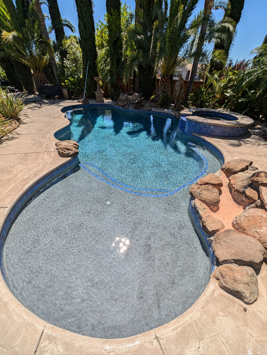 Crystal clear residential pool in West Roseville