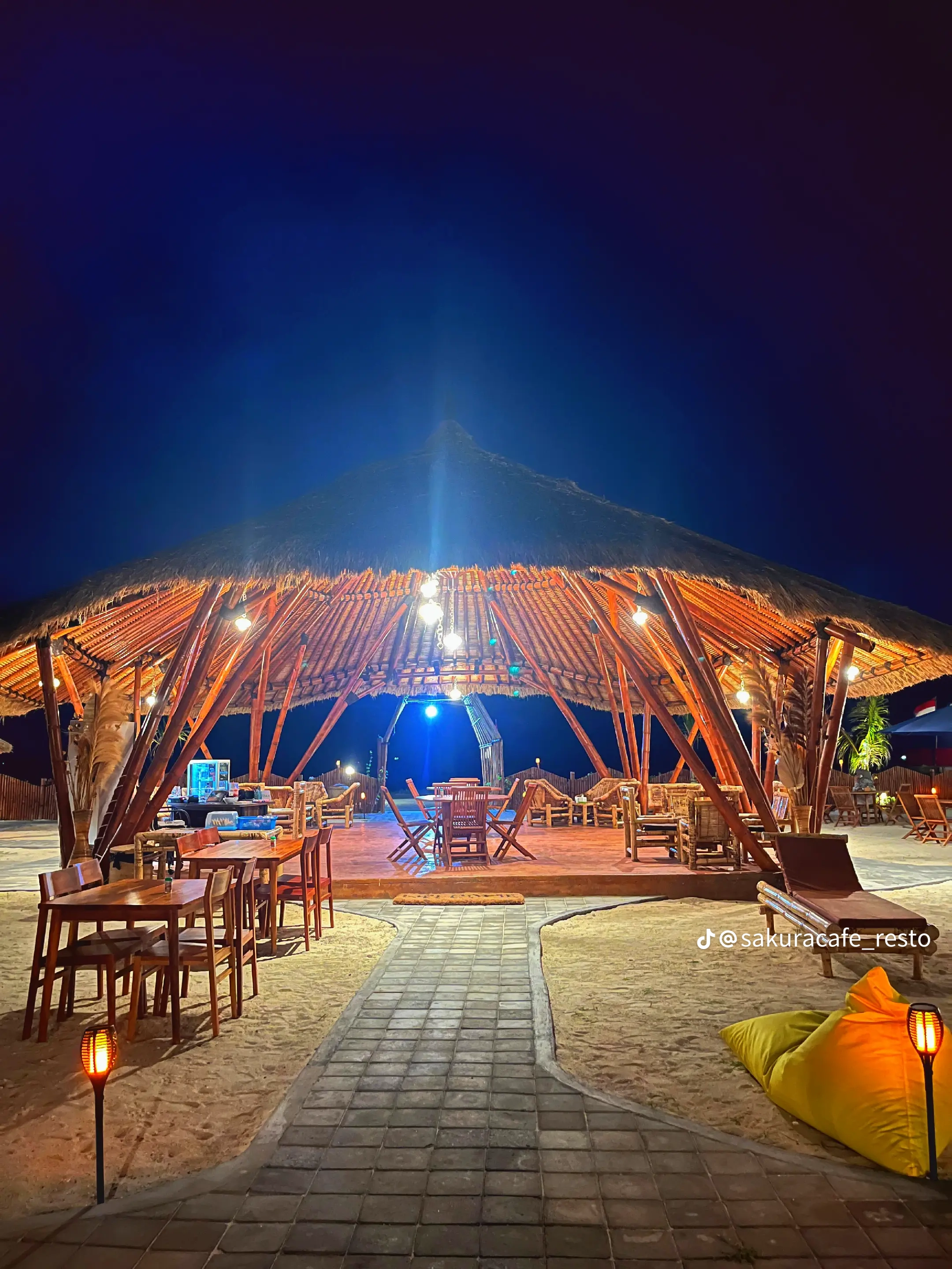 Beautiful sunset view from terrace