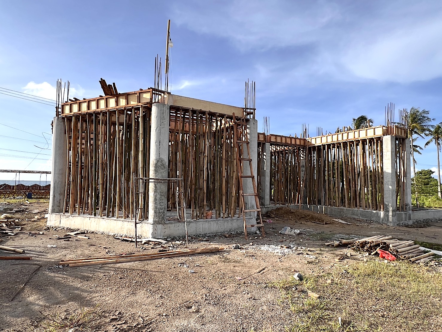 屋根部分の施工進捗