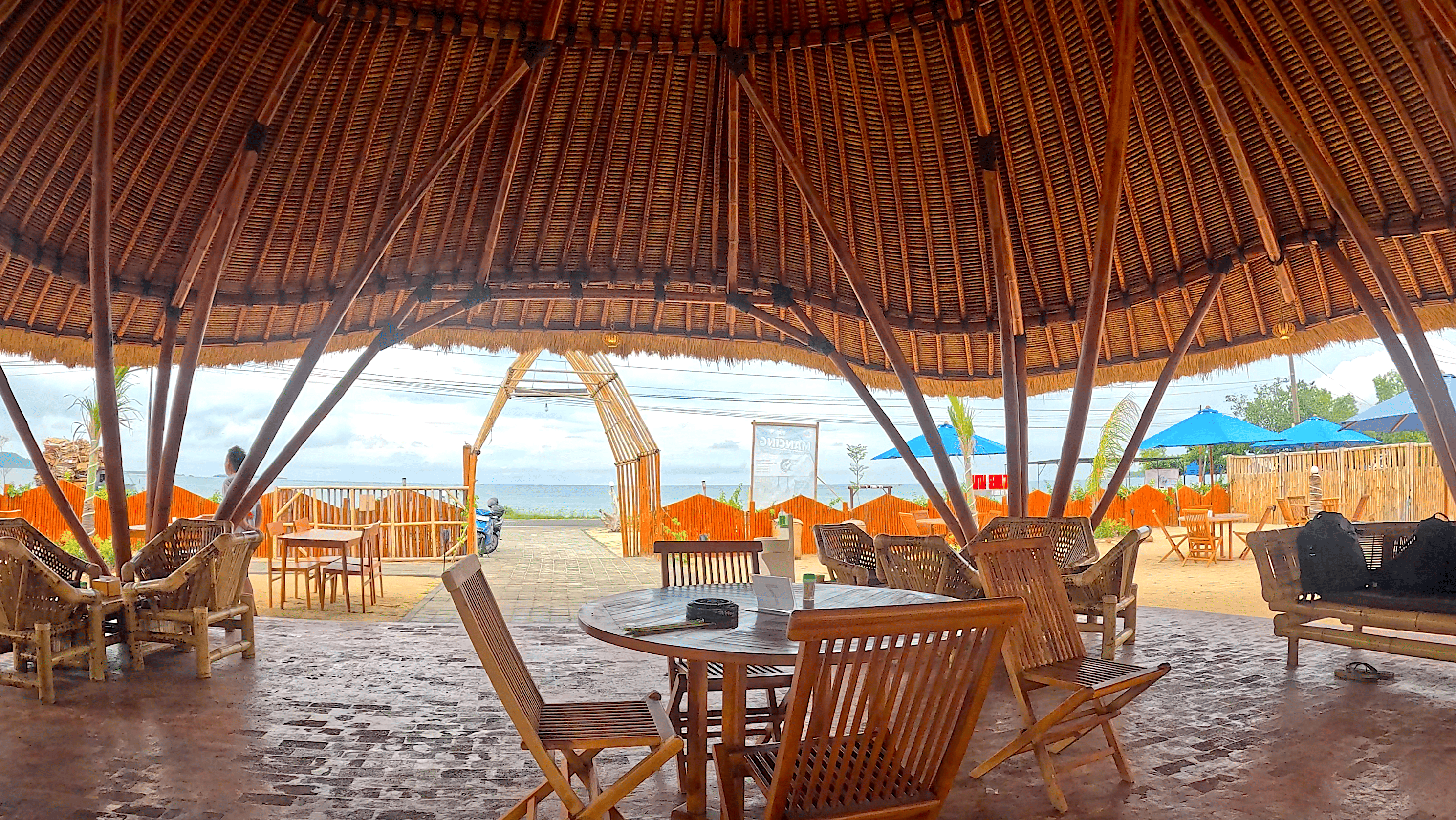 Barista counter and service area