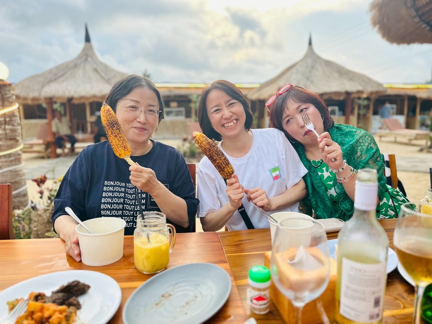 景色を眺める様子