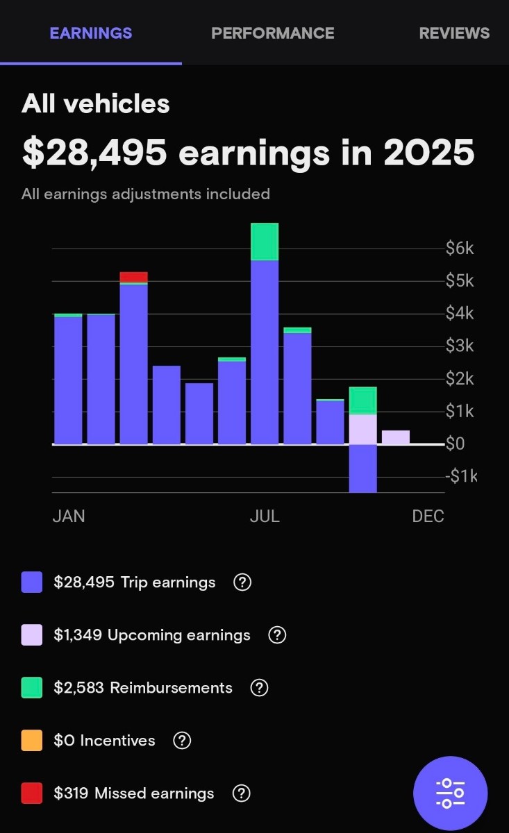 Turo yearly earnings $28,495