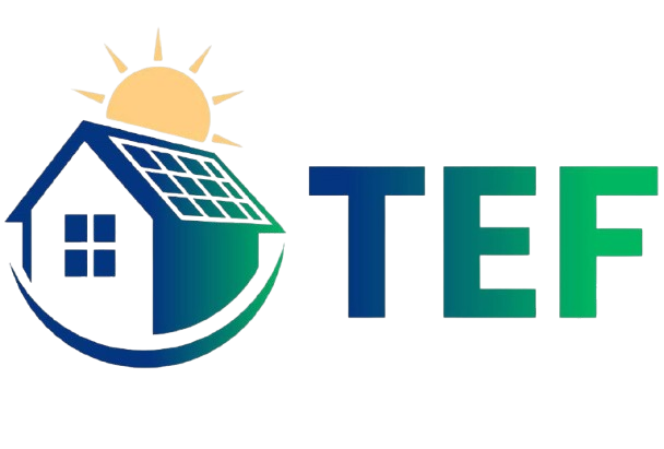 TEF - Transition Énergétique de France - Logo officiel entreprise panneaux photovoltaïques