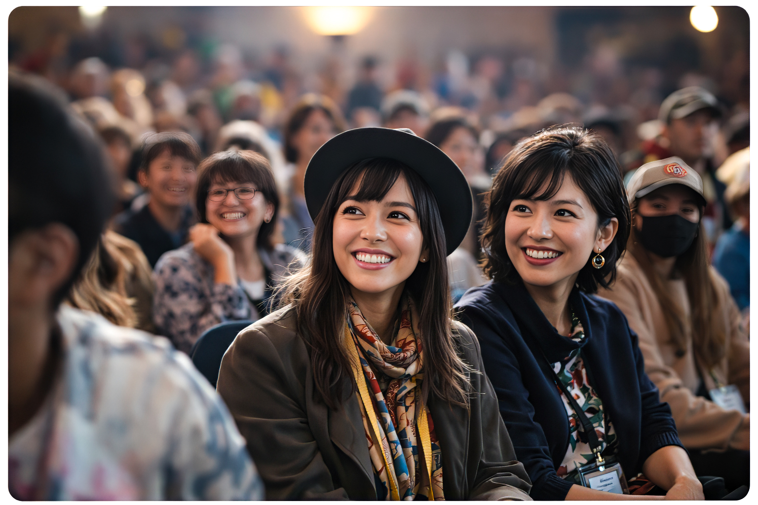 参加者や観客の表情