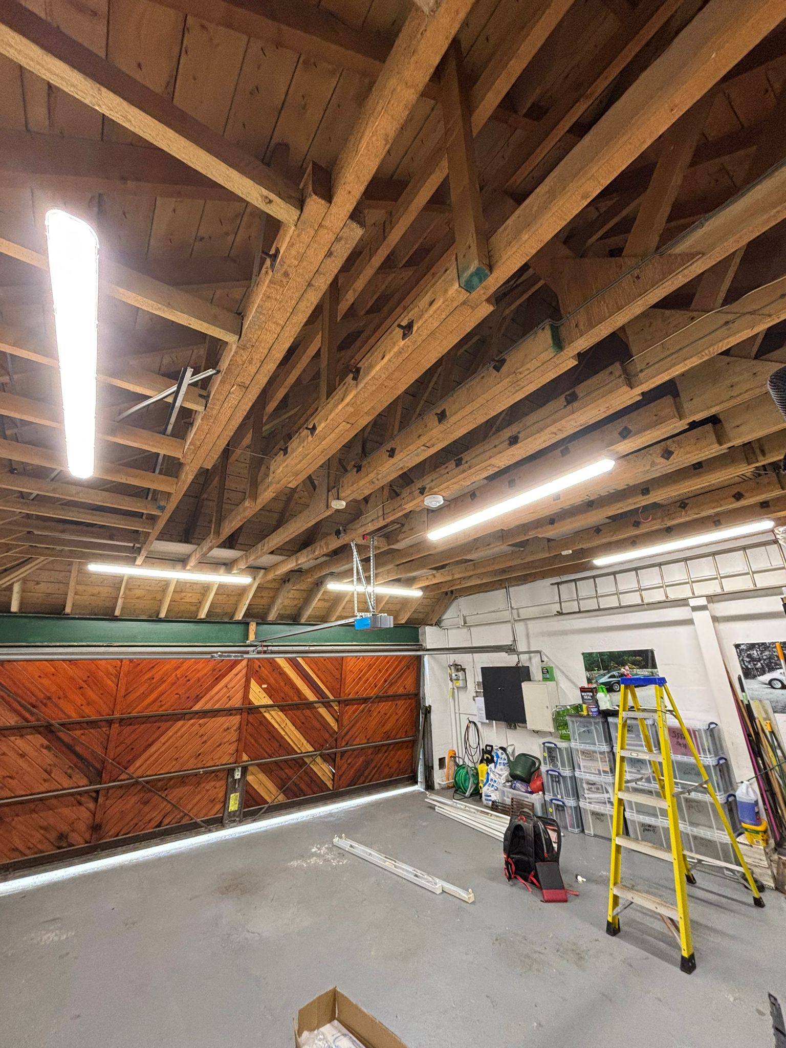 Lighting added into garage 1