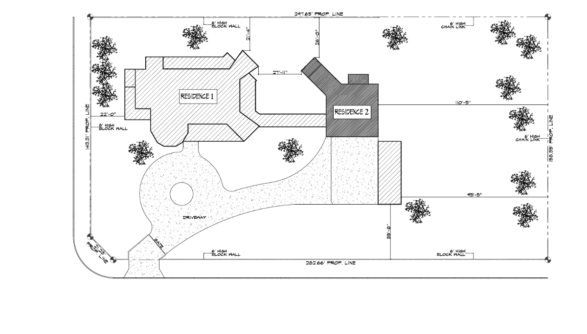 Core Recovery Home property site plan showing building layout and grounds
