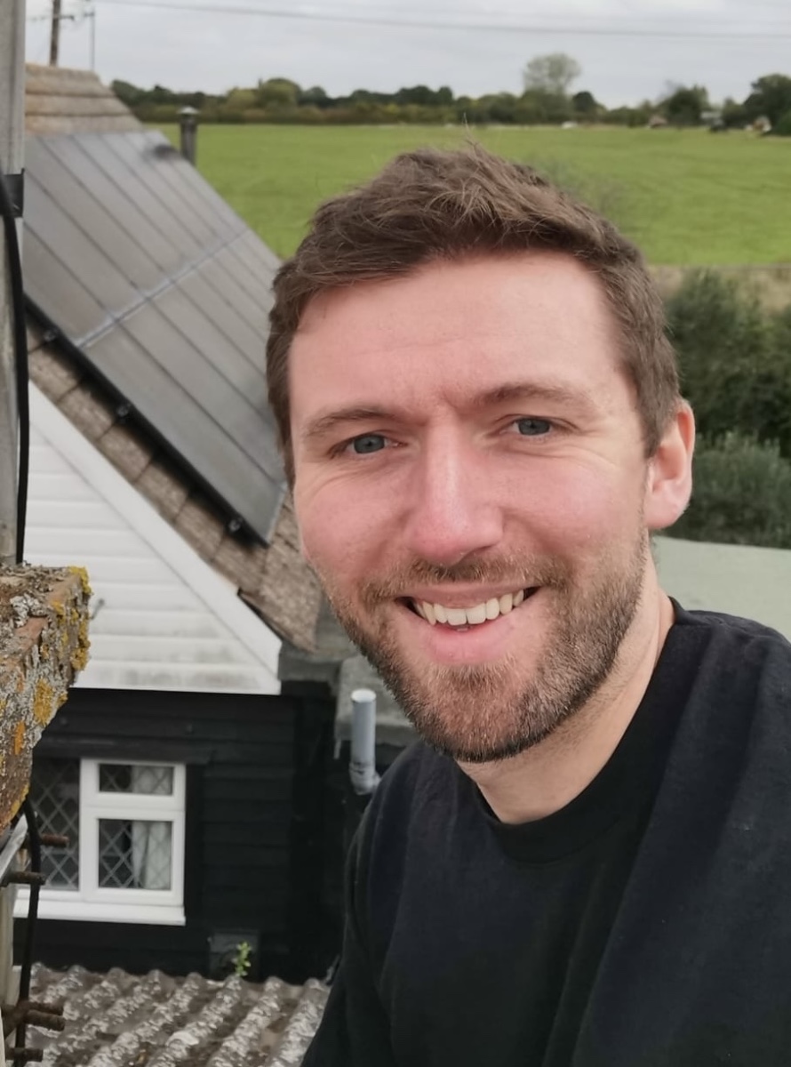 Professional electrician at work