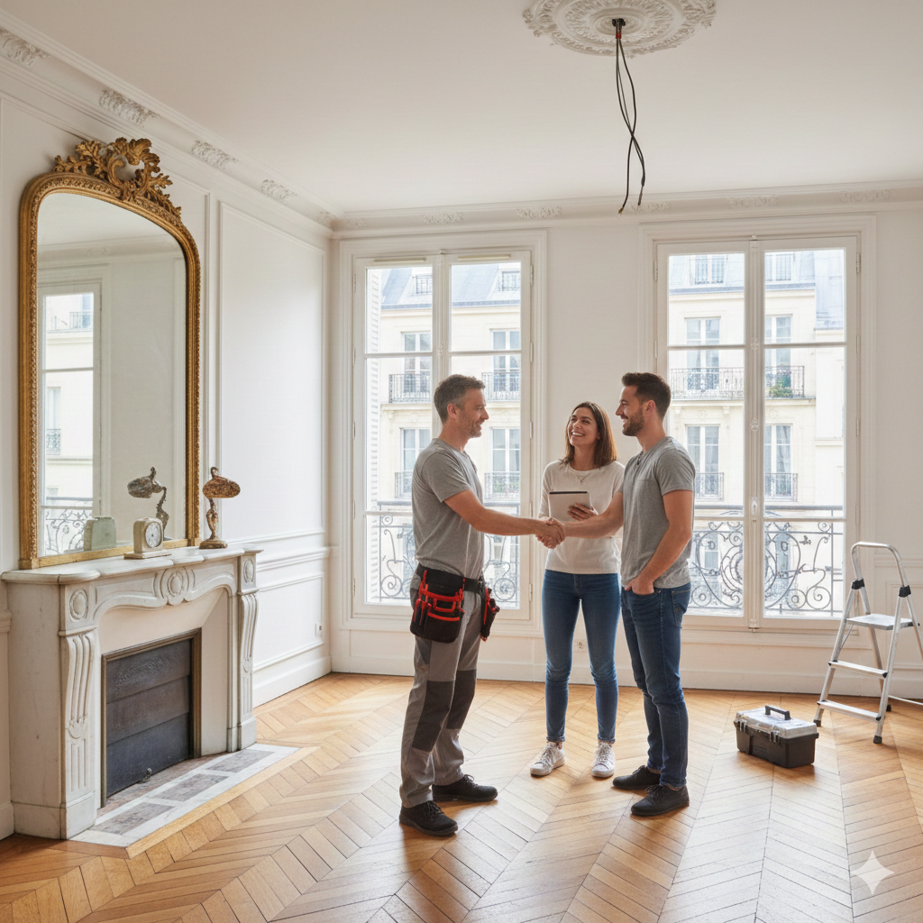 Électricien Professionnel avec Clients