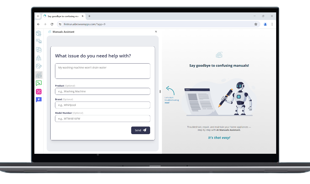 aiBrowser App Interface