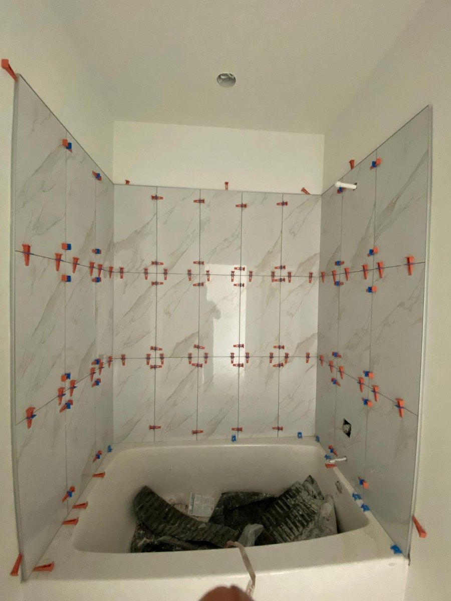 Shower Marble Tile Installation