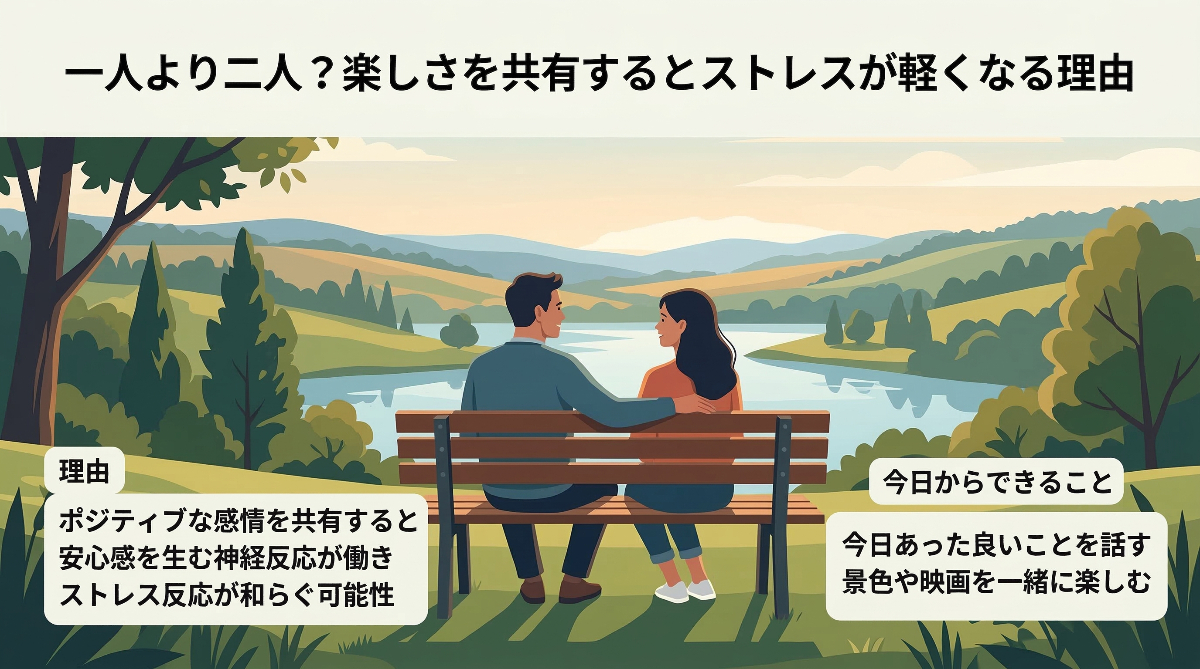 一人より二人?「楽しい」をシェアするとストレスが軽くなる科学的理由