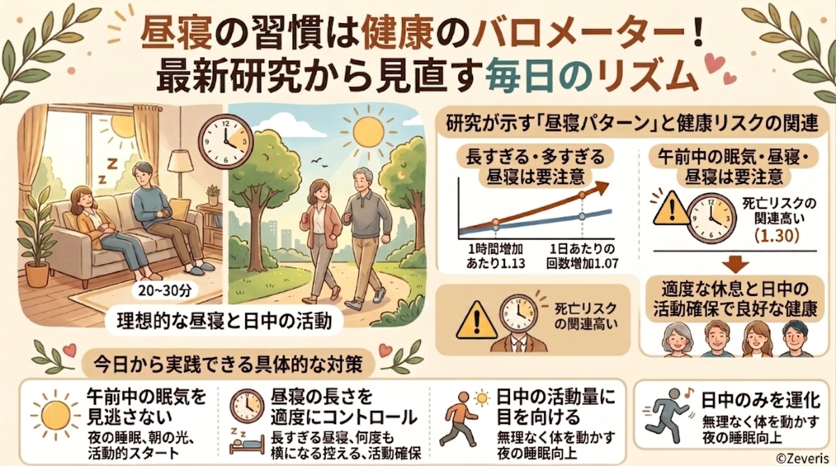 昼寝の習慣は健康のバロメーター!最新研究から見直す毎日のリズム
