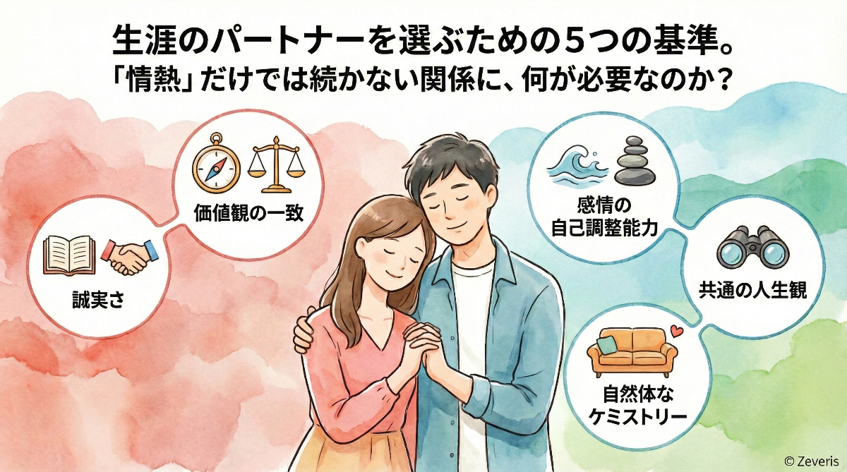 生涯のパートナーを選ぶための5つの基準。「情熱」だけでは続かない関係に、何が必要なのか?