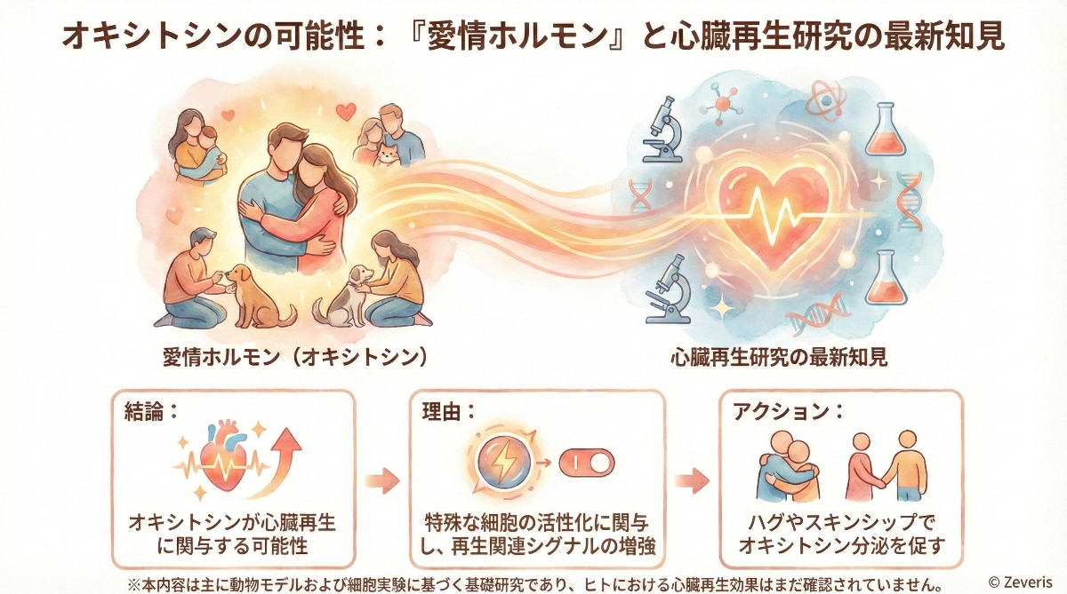 オキシトシンの可能性:『愛情ホルモン』と心臓再生研究の最新知見