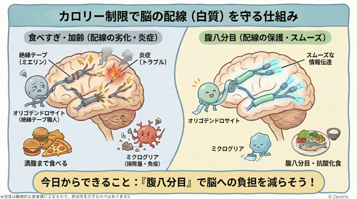 カロリーを約30%抑えることで、脳の老化サインが弱まる可能性。最新研究が示した関係