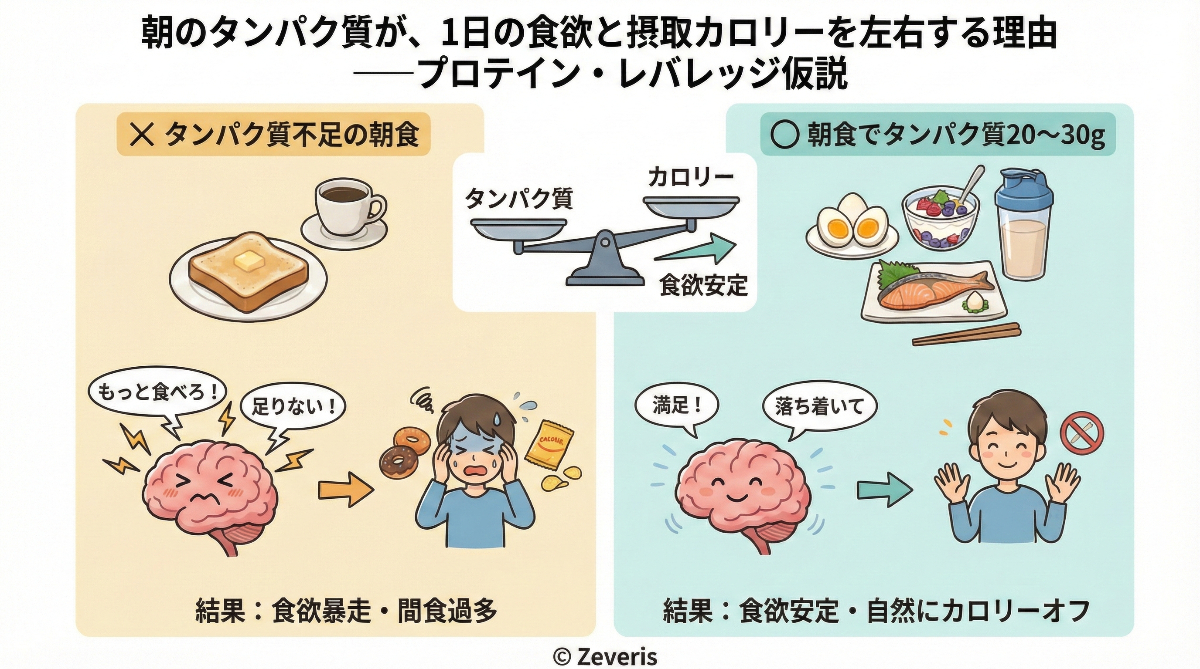 朝のタンパク質が、1日の食欲と摂取カロリーを左右する理由――プロテイン・レバレッジ仮説