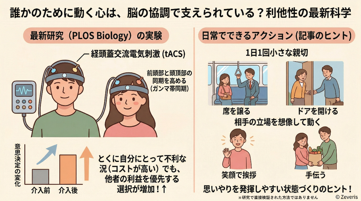 誰かのために動く心は、脳の協調で支えられている?利他性の最新科学