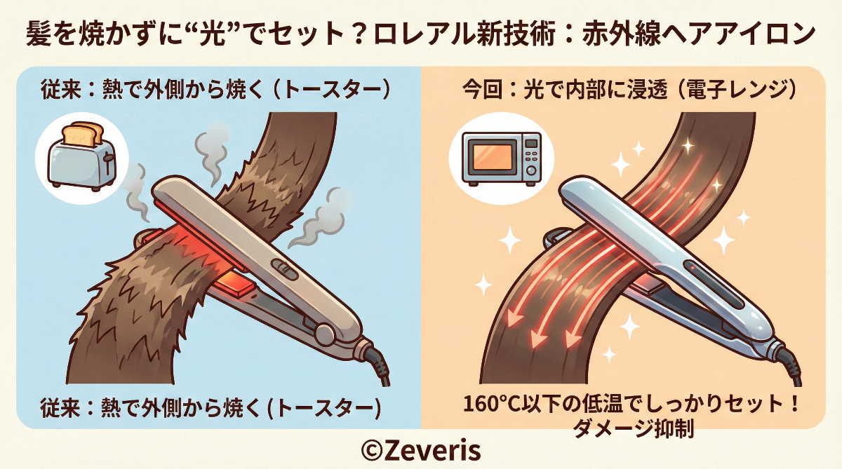【CES 2026】髪を焼かずに"光"でセット? ロレアルが発表した赤外線アイロンとマスクが革命的