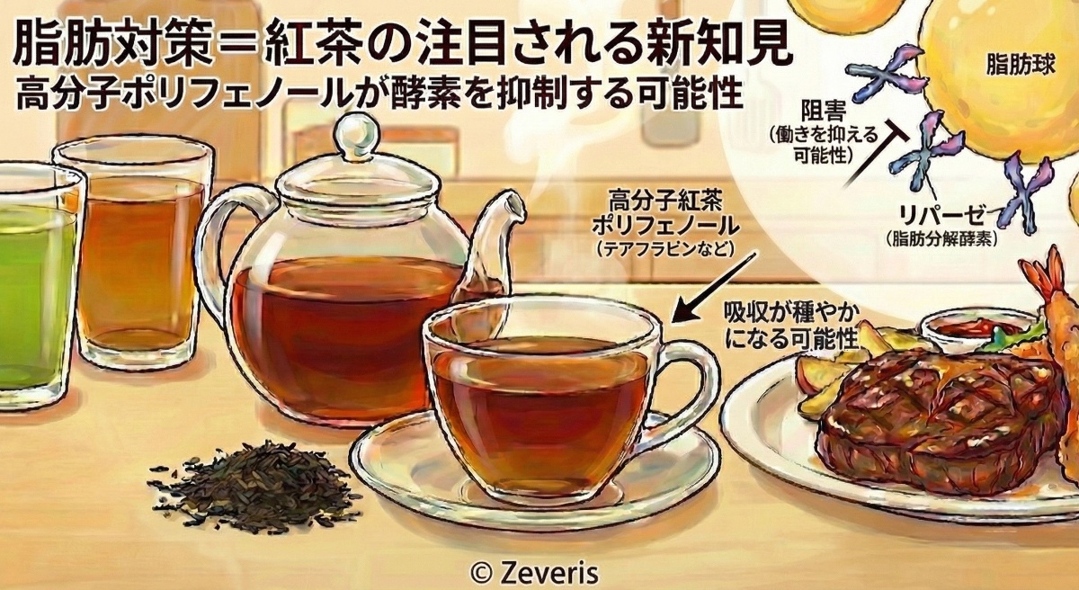 脱・ウーロン茶一択。「紅茶」が脂質吸収を抑える科学的メカニズムと最新研究