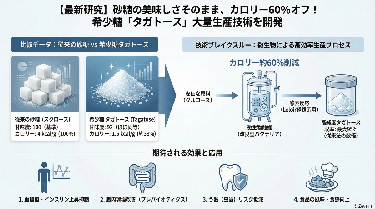 砂糖の美味しさはそのままに、カロリー60%オフへ 希少糖「タガトース」大量生産へのブレイクスルー