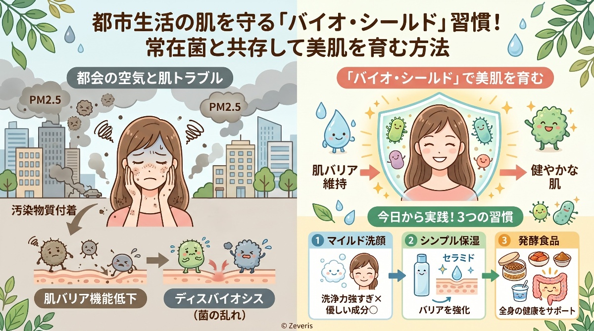都市生活の肌を守るバイオ・シールド習慣