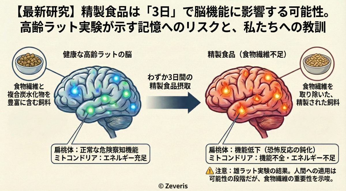 精製食品が脳に与える影響:最新研究が明かす「食べ物と認知機能」の深い関係