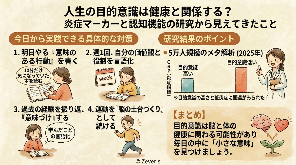 人生の目的意識は健康と関係する? 炎症マーカーと認知機能の研究から見えてきたこと