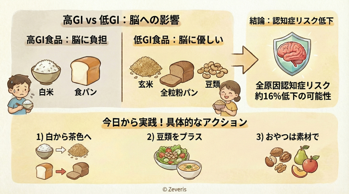 低GI食品の摂取が認知症リスク低下に関連?脳を守る「炭水化物の質」とは